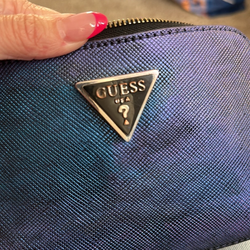 Guess Multi Colorful Metallic Leather Chained Crossbody Bag - Picture 16 of 16